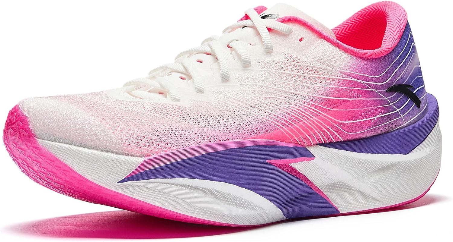 

Мужские беговые кроссовки ANTA C202 6 с углеродной пластиной для марафона, ультралегкие кроссовки с амортизацией, белый/фиолетовый