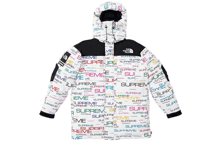 Пуховик серии North Face X Tnf Joint унисекс Supreme, белый — фото 4