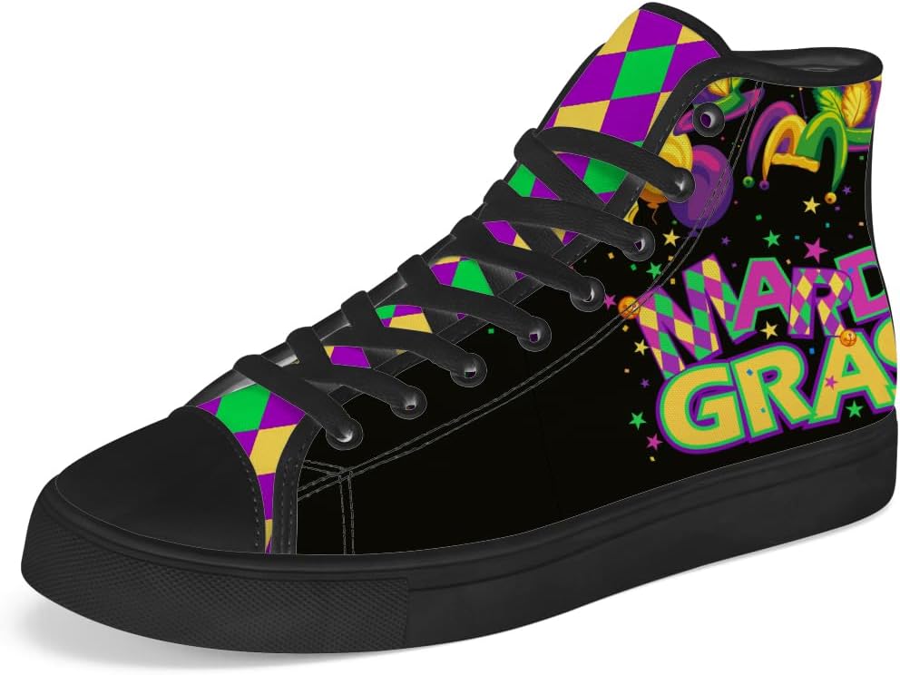 

Высокие кеды на канве Carnival для мужчин и женщин, фиолетовые высокие кроссовки на шнуровке, повседневная обувь, подарки для папы и мамы Chebing