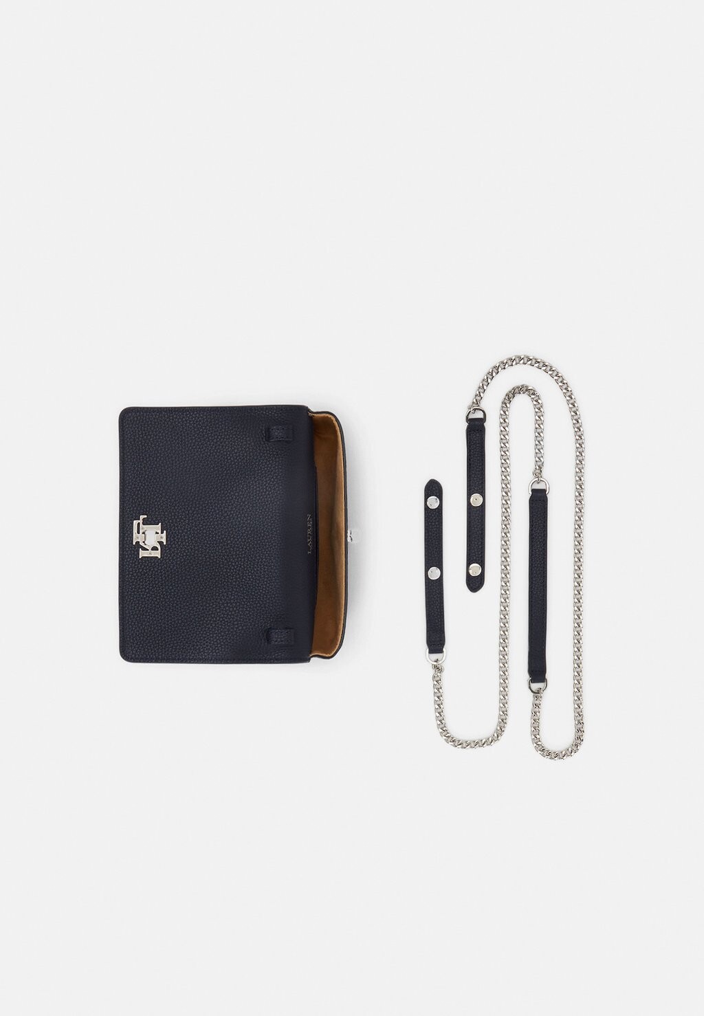

Сумка через плечо PEBBLED CROSSBODY TURN-LOCK TECH CASE Ralph Lauren, темно-синий