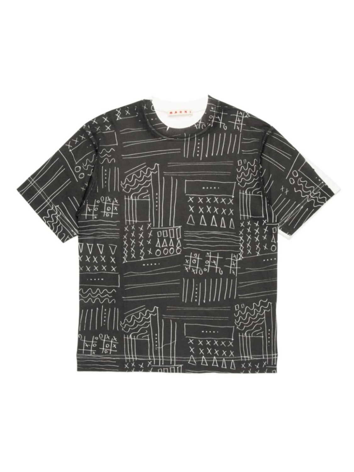 

Marni Kids футболка с графичным принтом, черный