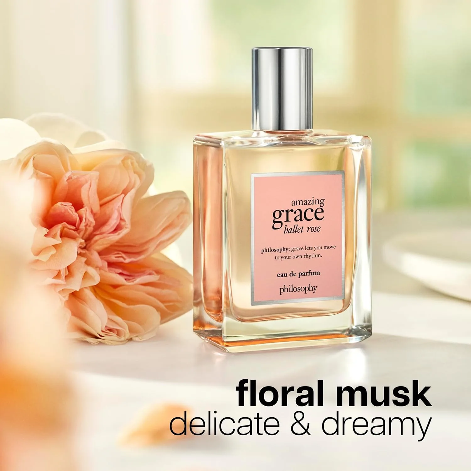 Philosophy Amazing Grace Ballet Rose - мечтательный и цветочный женский парфюм с нотами розы, личи и мускуса. 59 мл — фото 3
