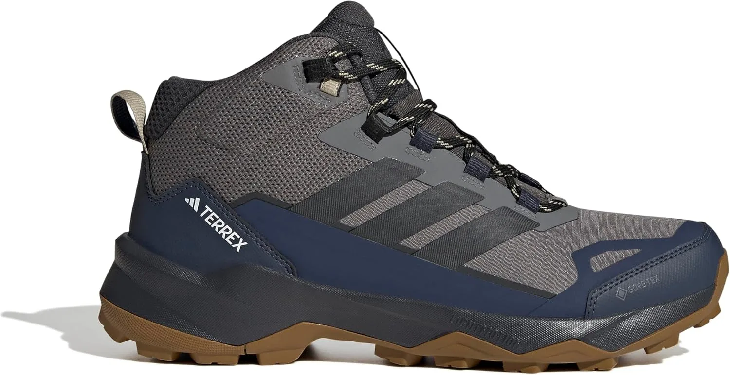 Мужские походные кроссовки Adidas Terrex Skychaser AX5 Mid Gore-Tex, синий/серый/угольный — фото 2