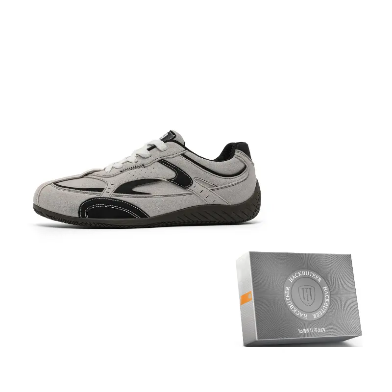 

HACKBUTEER Мужские низкие кеды повседневные в коробке серые, цвет Gray