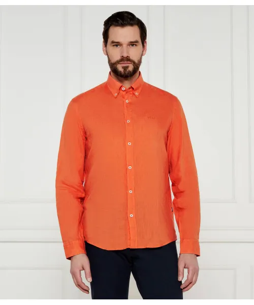 

Льняная рубашка h-liam-bd-e-c1-243 Regular fit Boss, оранжевый