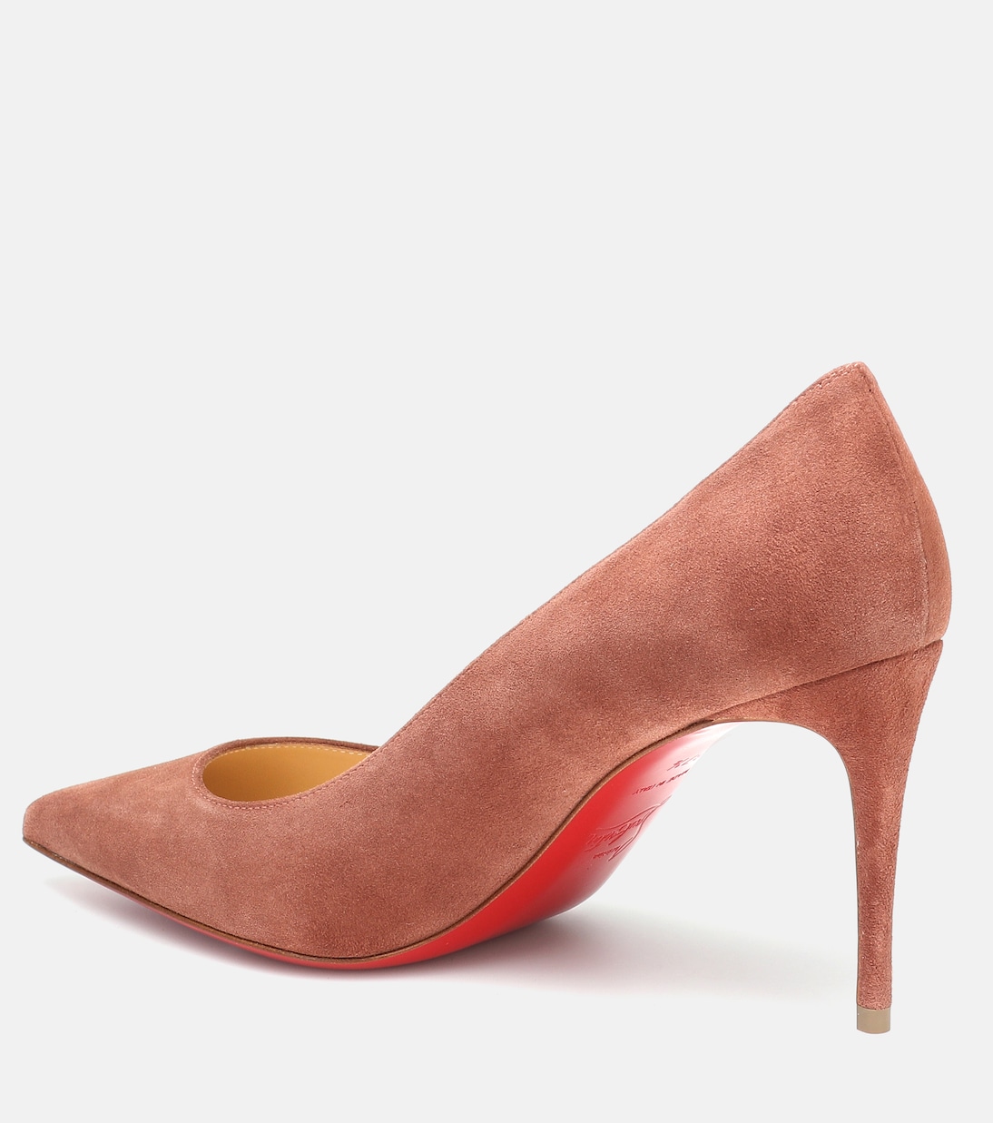 Туфли Kate 85 из замши Christian Louboutin, Ecorce — фото 3