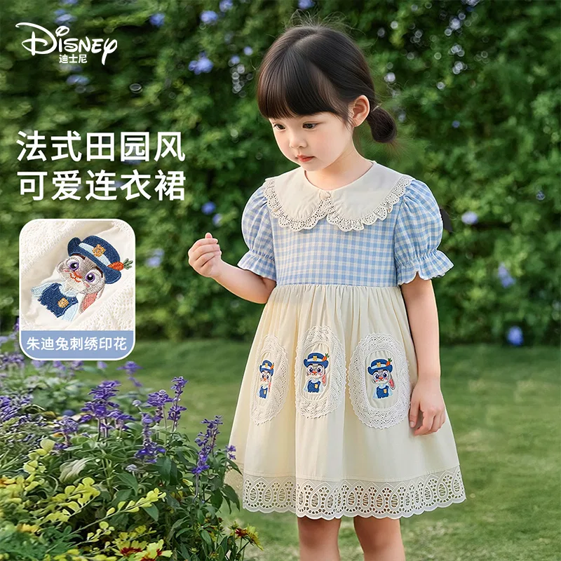 Платье детское в клетку Disney синий — фото 4