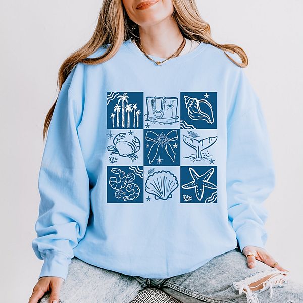 

Голубой легкий свитер с эффектом поношенности Simply Sage Market, Hydrangea