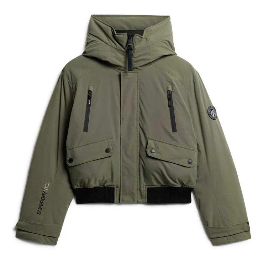 

Куртка Superdry City Padded bomber, зеленый