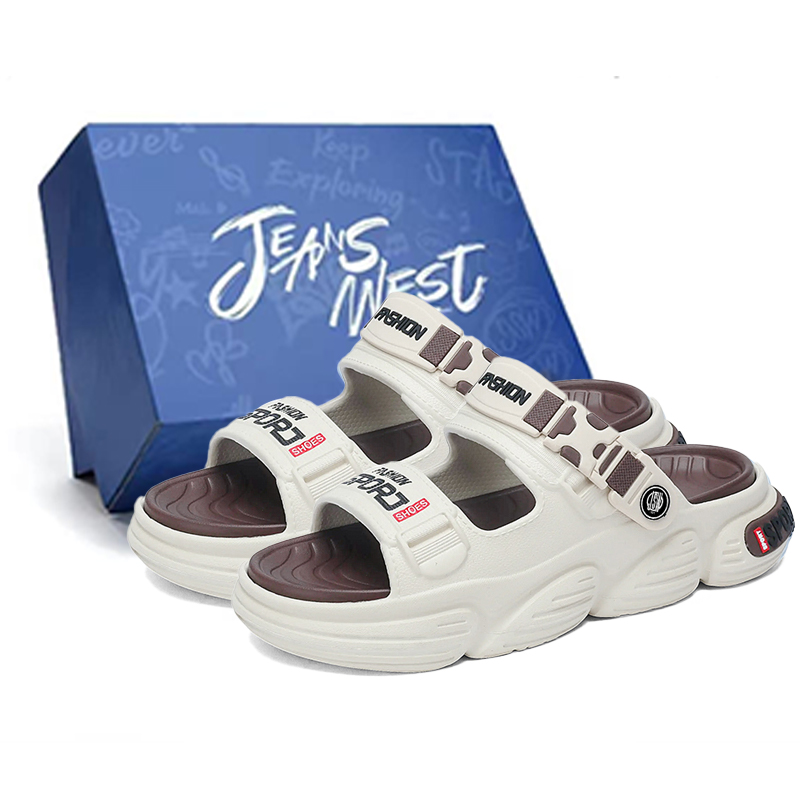 

JEANSWEST Пляжные сандалии мужские синие бежево-коричневые, цвет Beige Brown