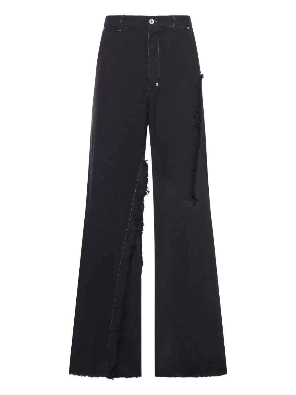 

Хлопковые брюки с бахромой Rick Owens, черный