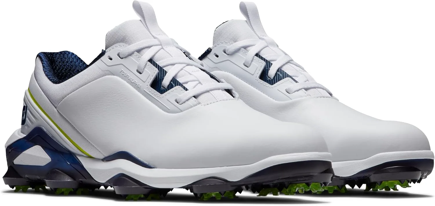 Мужские гольф-кроссовки FootJoy Tour Alpha предыдущего сезона, белый/синий — фото 4
