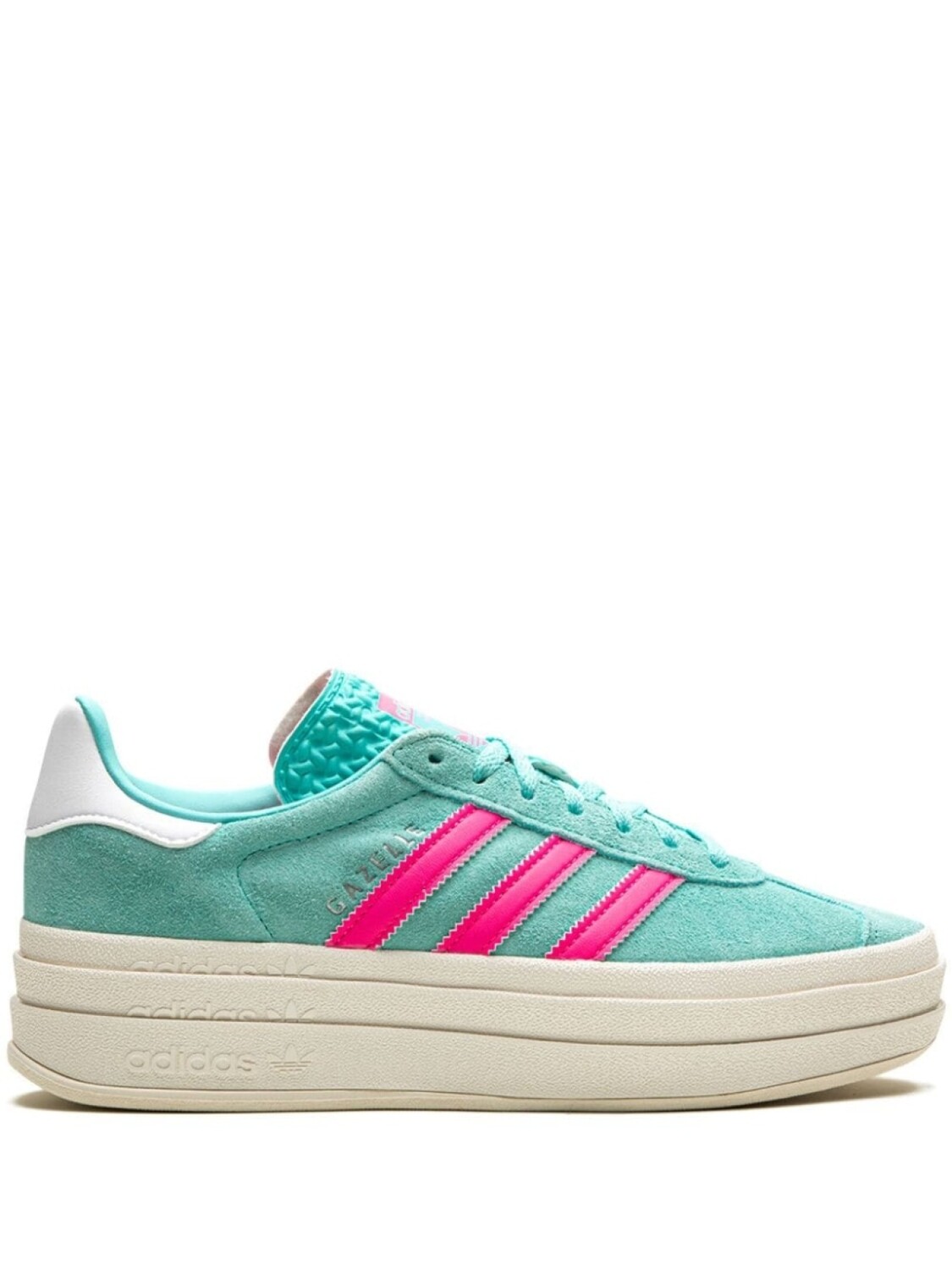 

adidas Gazelle "Flash Aqua / Lucid Pink" platform sneakers, зеленый