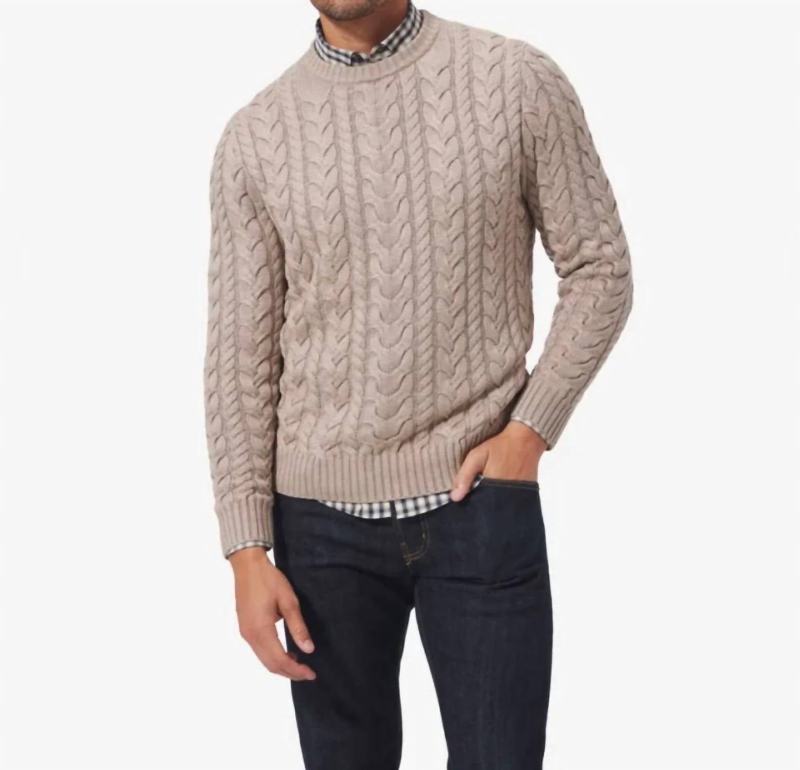 

Свитер Redford Cable Knit цвета Vintage Khaki Mizzen + Main