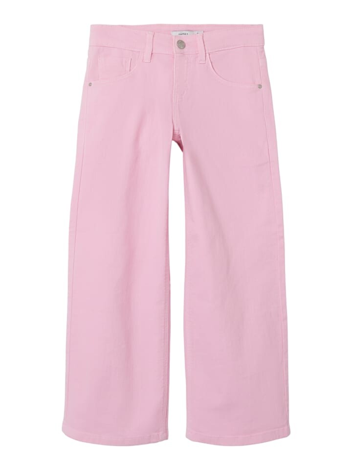 

Тканевые брюки name it Wide Leg Twillhose, цвет parfait pink