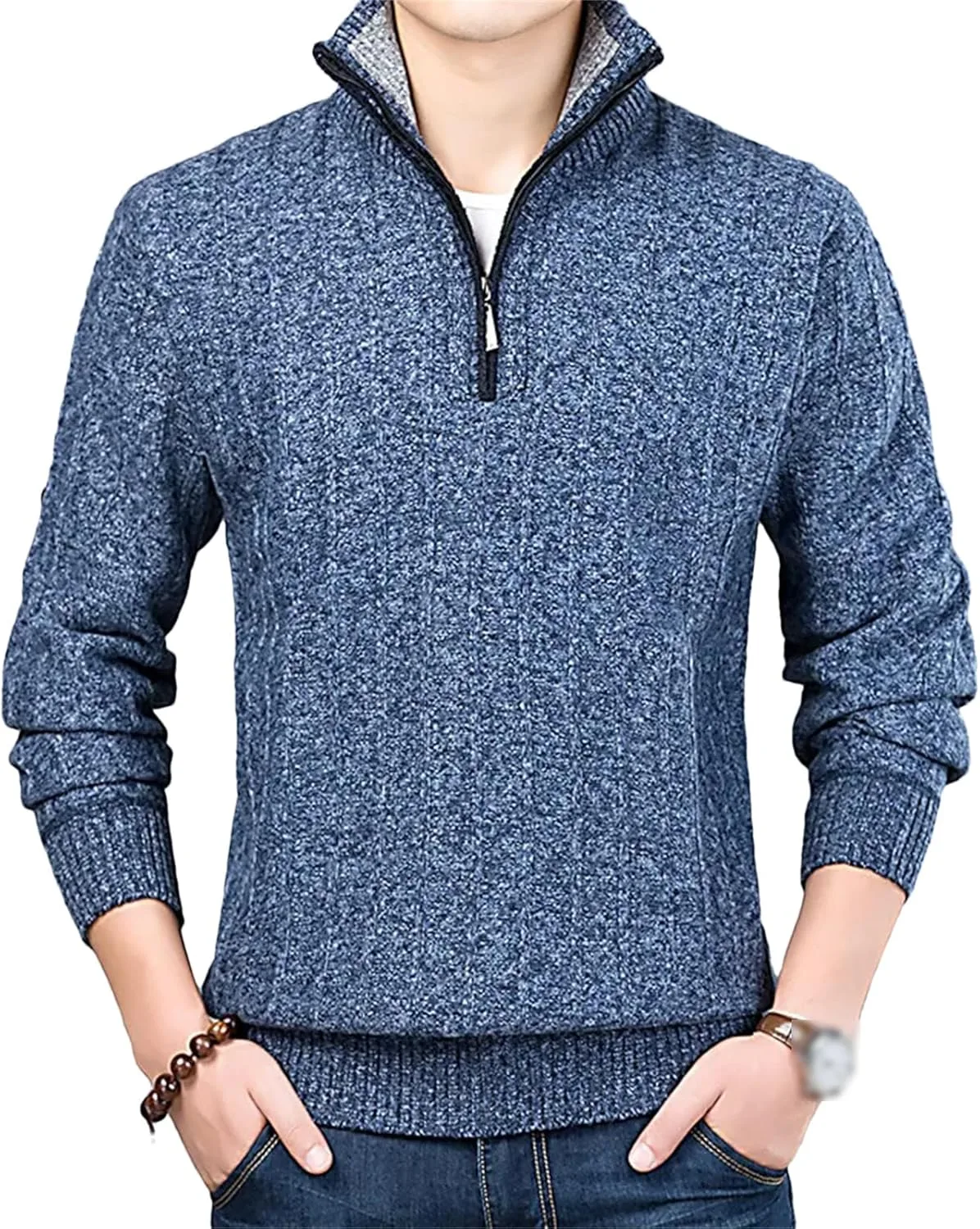 

Зимний свитер мужской Casual Pullover с воротником стойкой ZouoYYii