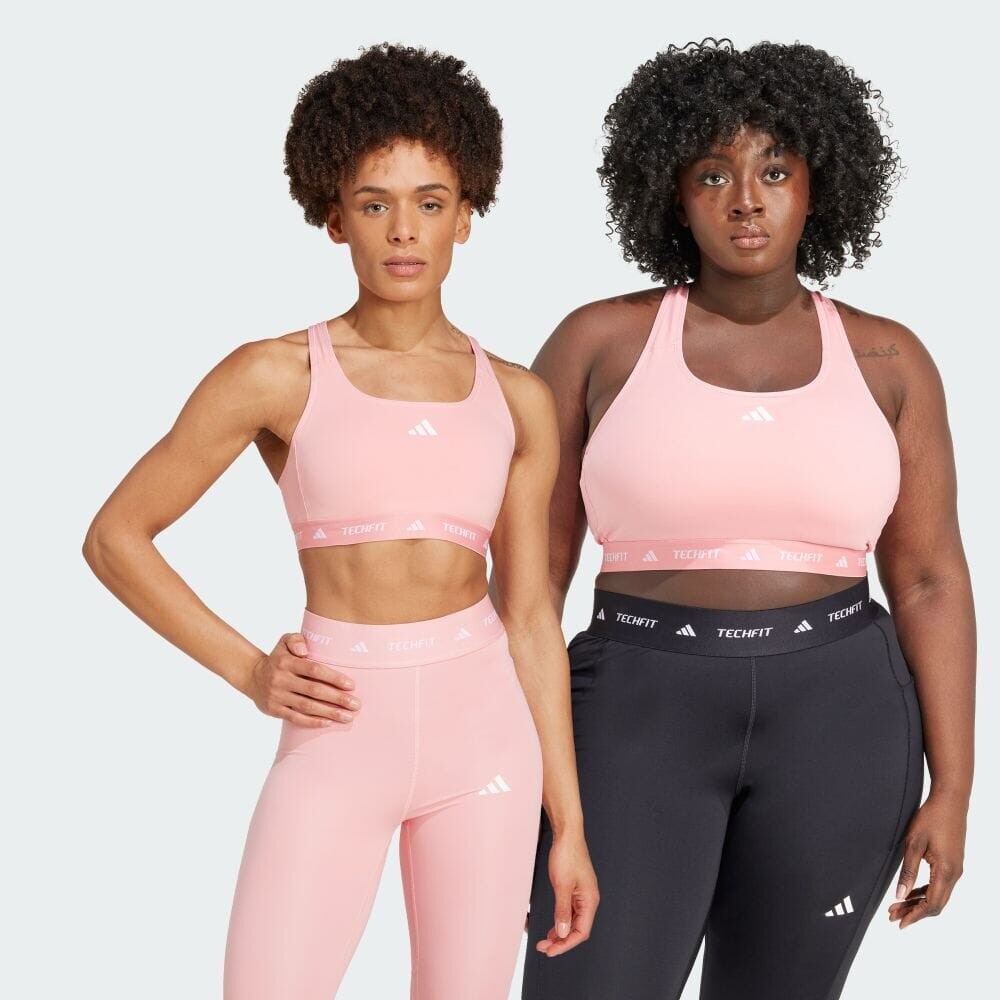 

Спортивный бюстгальтер Adidas Techfit Medium Support Bra, цвет Semi Pink Spark