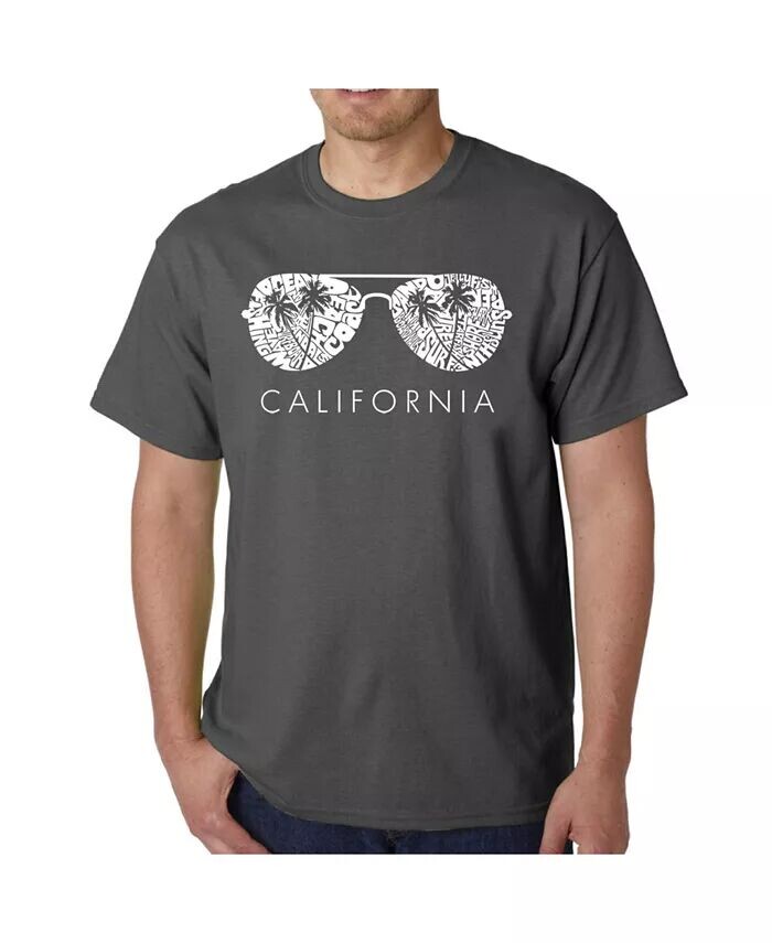 

Мужская футболка Word Art - California Shades LA Pop Art, серый