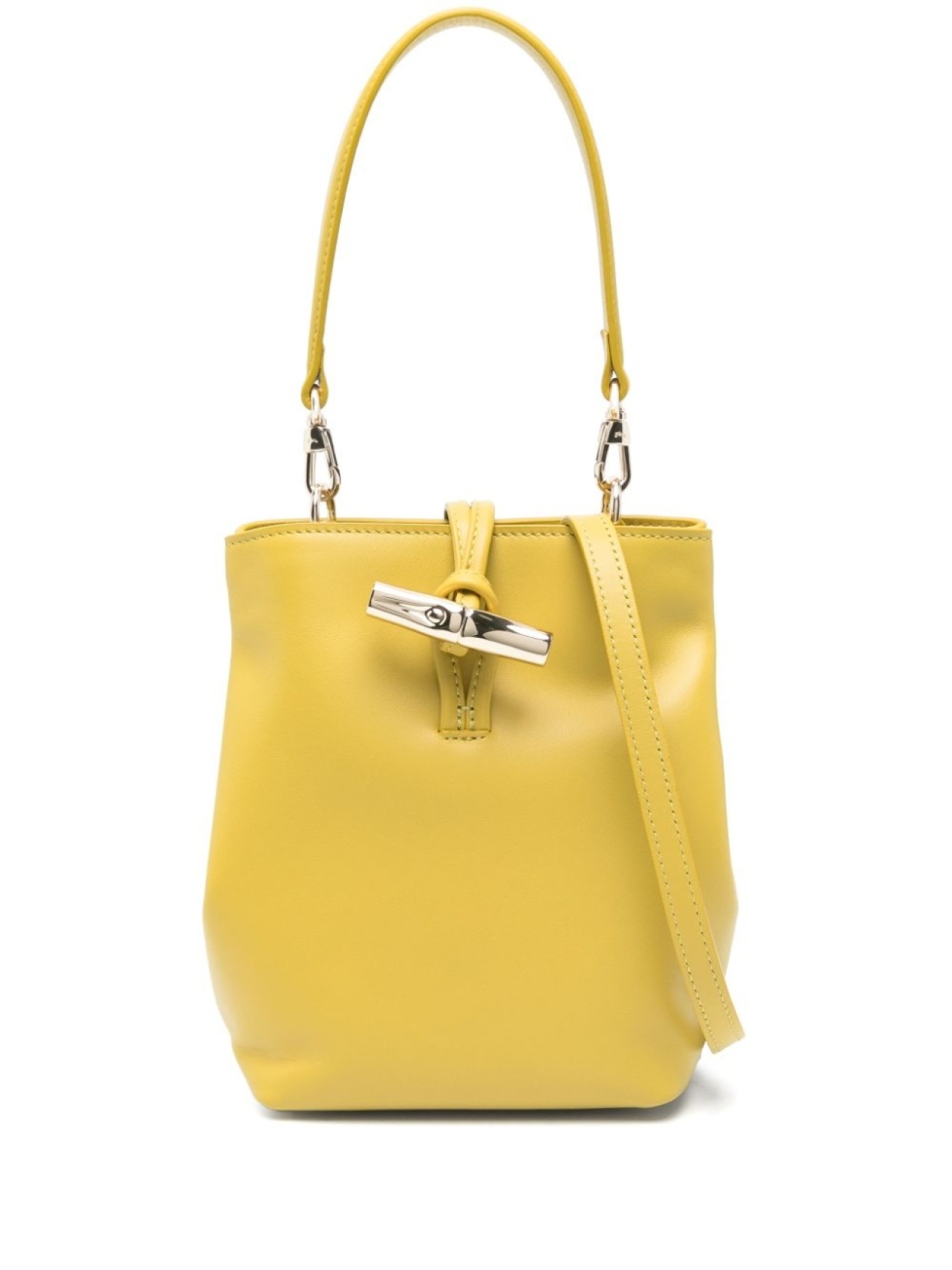 

Longchamp сумка-ведро Le Roseau размера мини, желтый