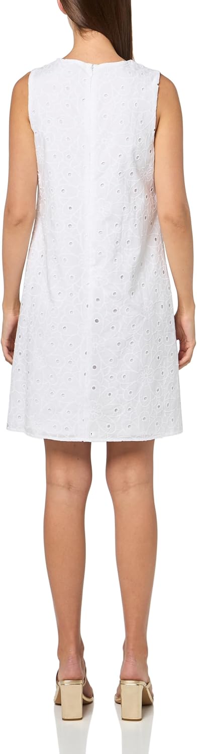 Женское платье-трапеция без рукавов Tommy Hilfiger Meadow с люверсами, Bright White — фото 2