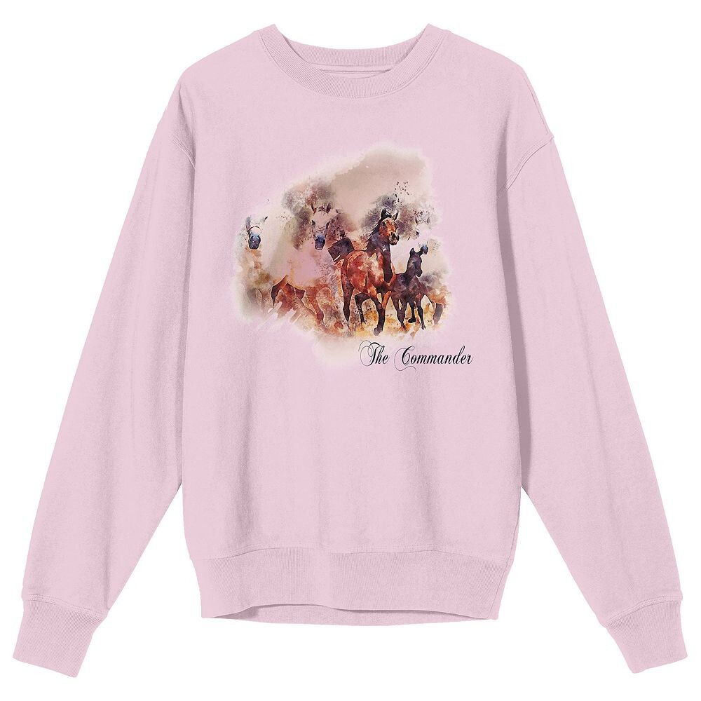 

Толстовка с рисунком The Commander Wild Horses для юниоров, розовый
