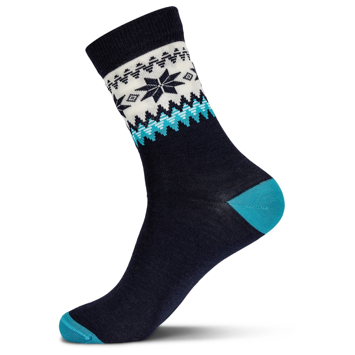 

Носки из мериноса Dale Of Norway Myking Socks, цвет Navy/Turquoise/Off White