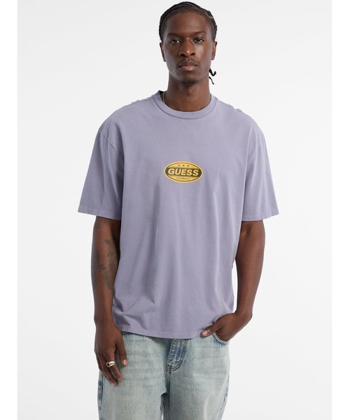 

Футболка с логотипом, крой оверсайз Guess Originals, лавандовый