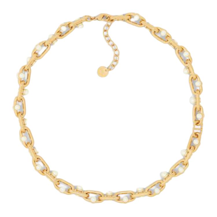 

DIOR Металлическое, смоляное, жемчужное ожерелье Unisex Gold