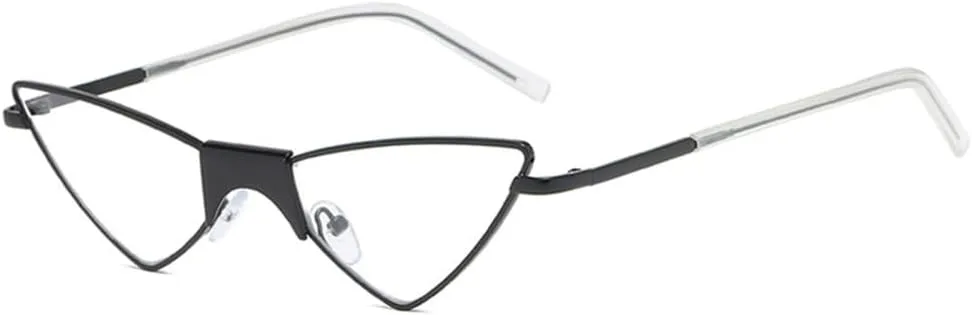 

Модные женские солнцезащитные очки 2027 года: цветные маленькие очки из сплава для женщин и мужчин, с защитой от УФ-излучения UV400 MTZJH, C7 Black-clear