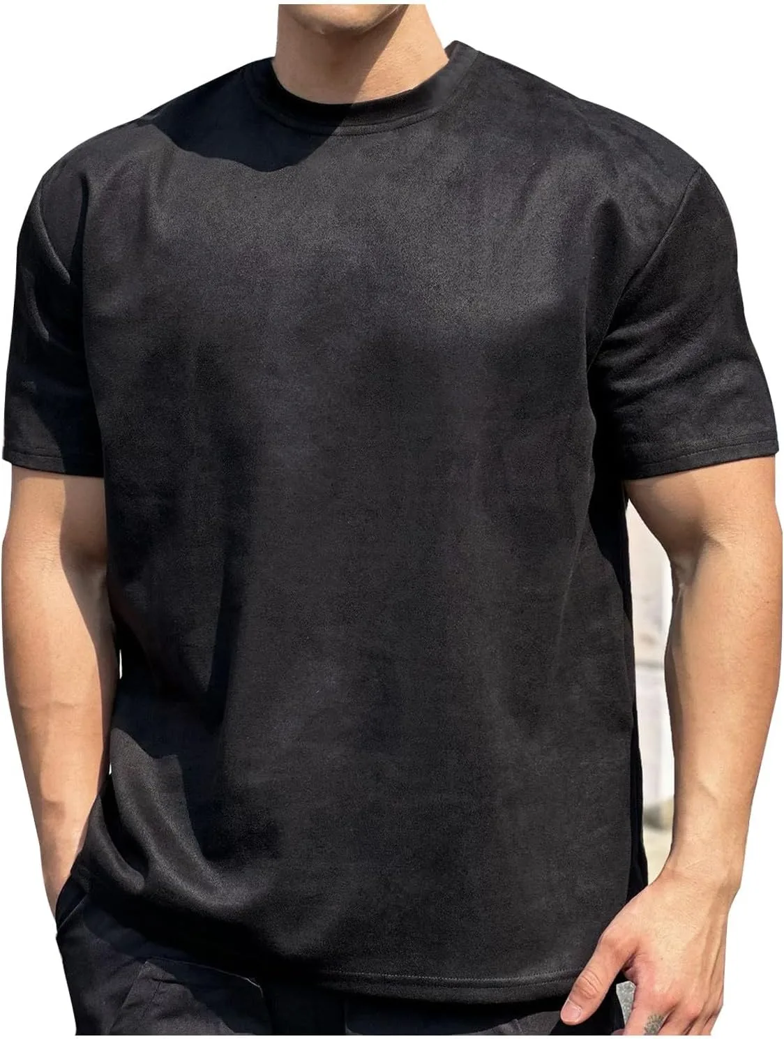 Мужская футболка для тренировок с коротким рукавом и круглым вырезом, Casual, Moisture Wicking