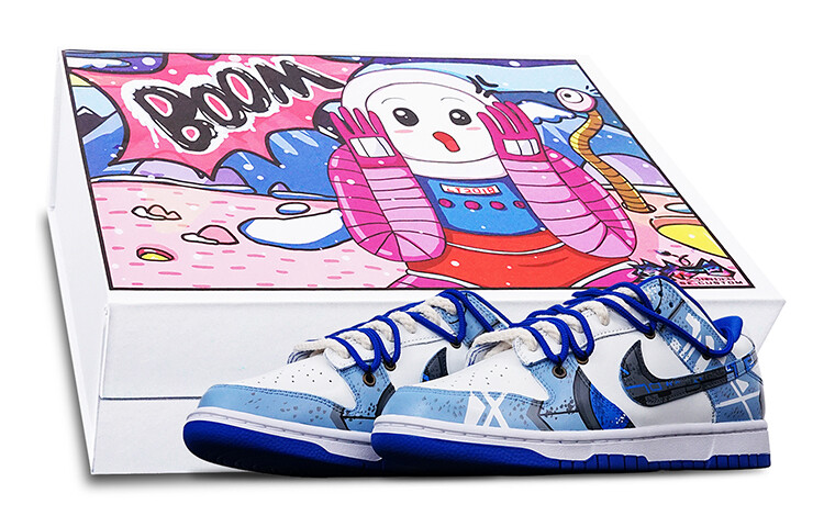 

Кроссовки Nike Dunk Skateboard Shoes Women's Low-Top Haze Blue