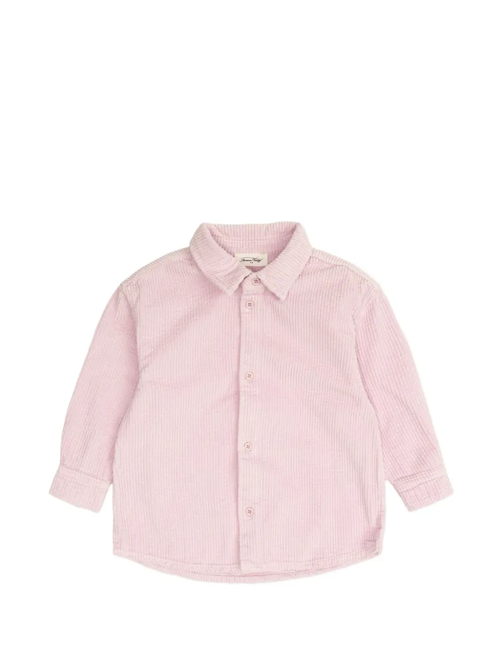 Вельветовая рубашка на пуговицах American Vintage Kids, розовый
