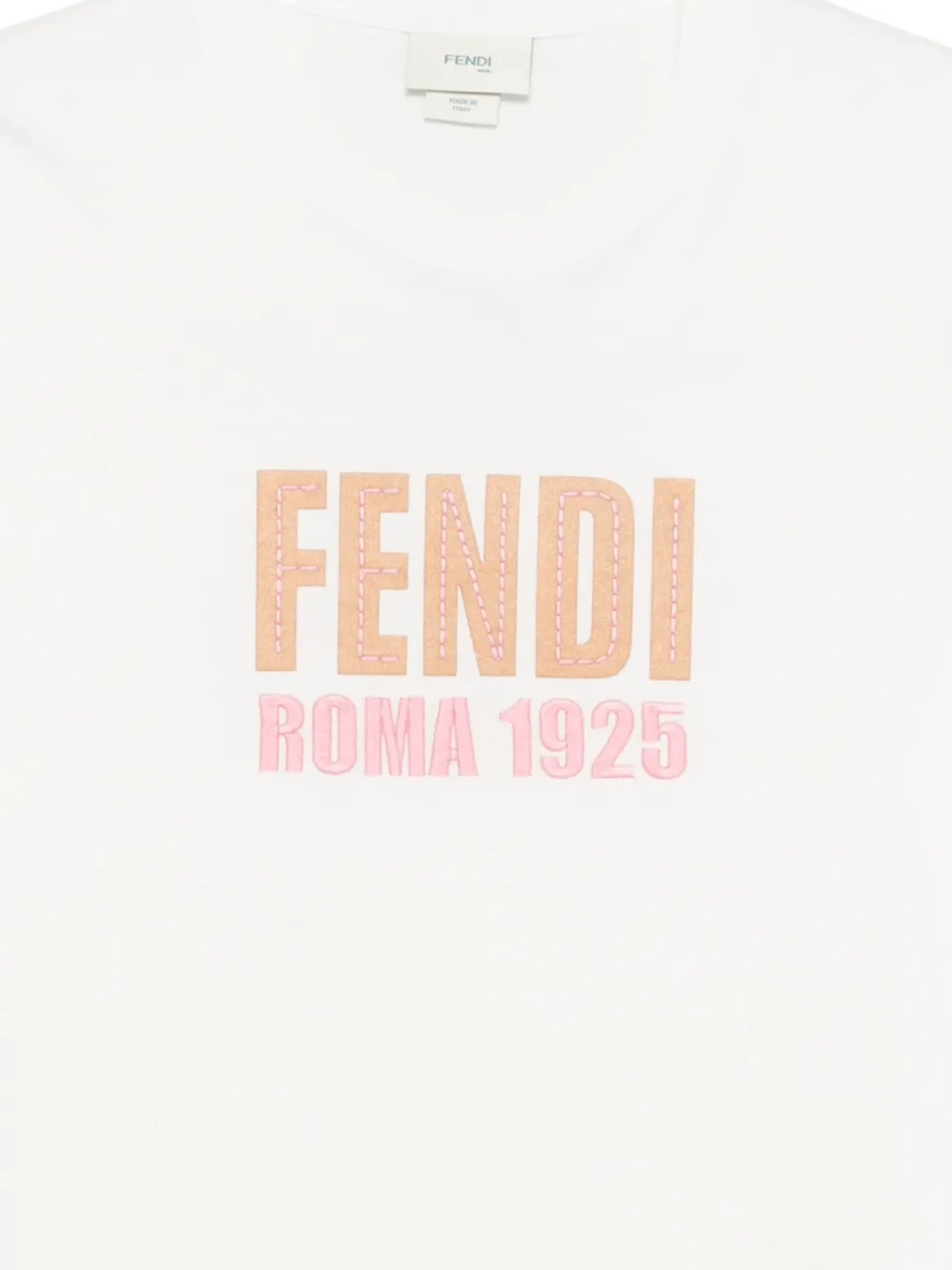 Футболка с логотипом Fendi Kids, белый — фото 3