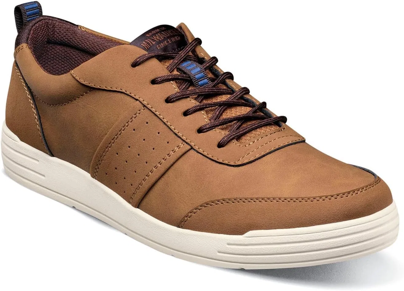 Мужские спортивные кроссовки Nunn Bush Kore City Walk Court U-bal Athletic Casual Trainers на шнуровке Oxford, Light Brown