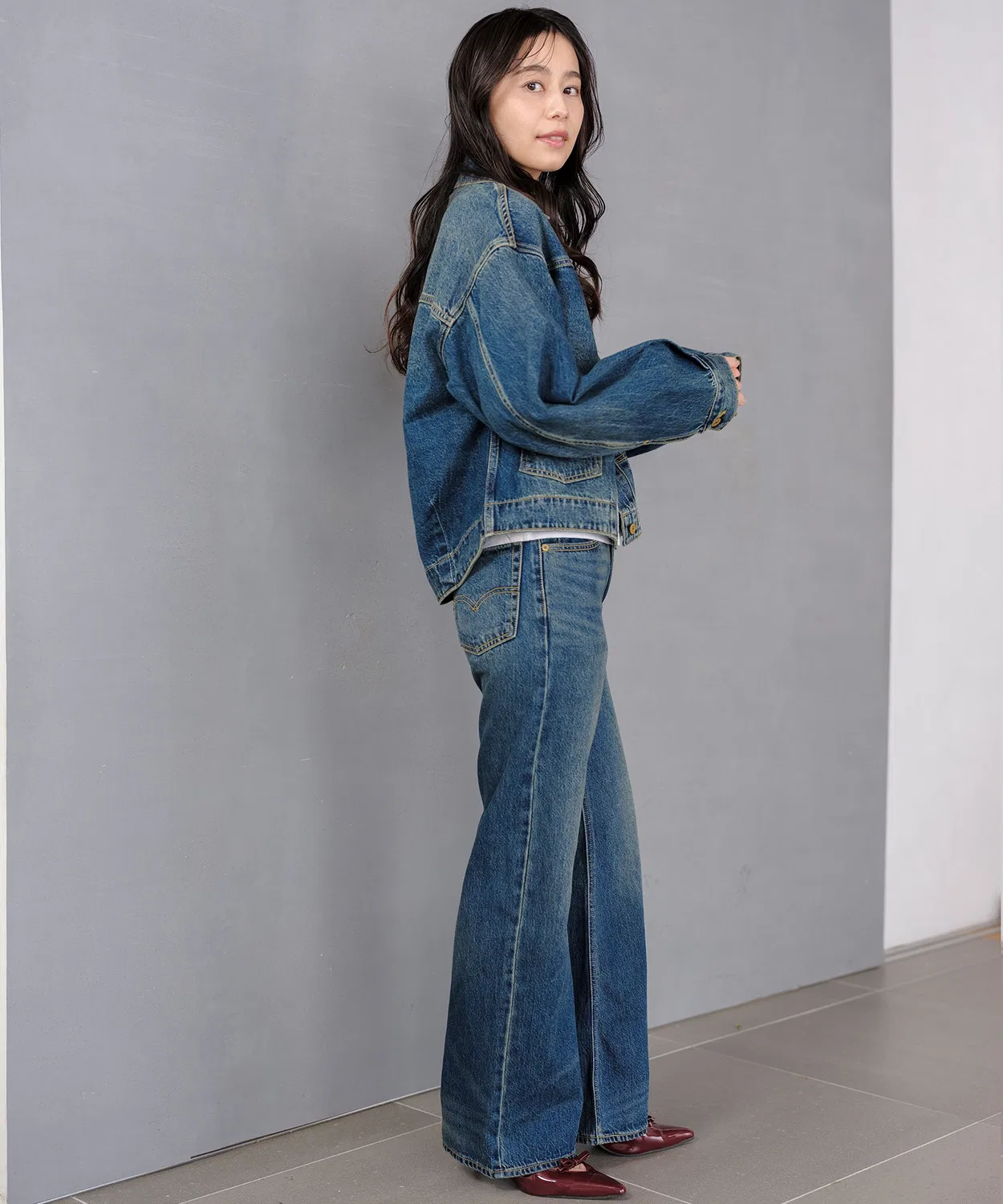 Джинсовая куртка Levi's SOFT GRUNGE TYPE U BALLOON SLEEVES, тёмно-синий — фото 4