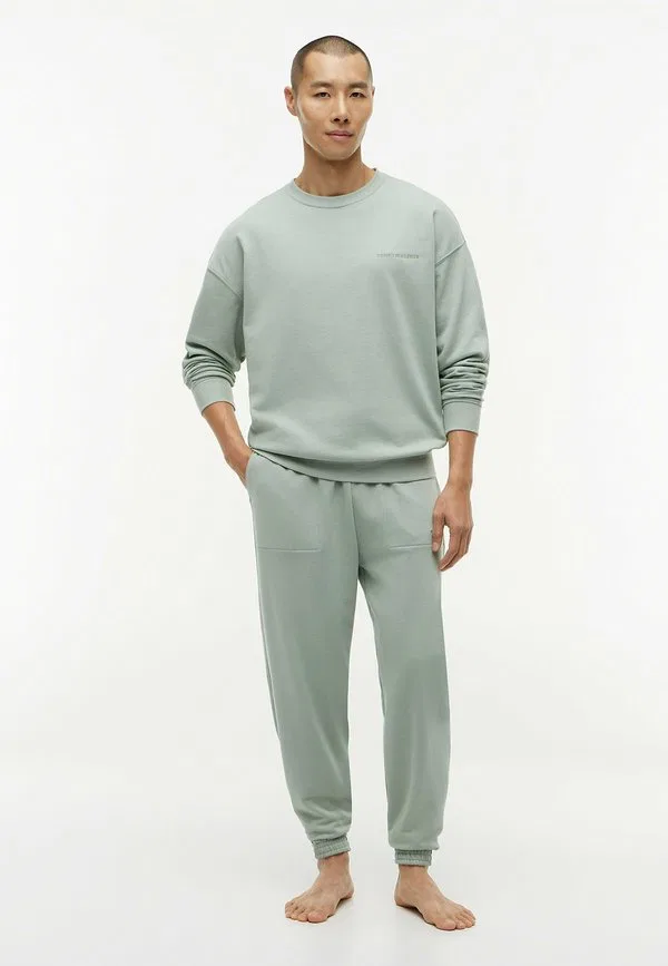 Основной логотип, спортивная пижамная футболка для отдыха Tommy Hilfiger, Minty Grey — фото 2