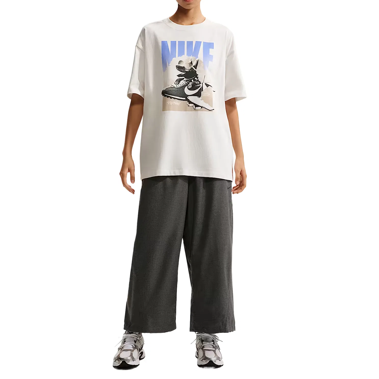 Женская футболка Sportswear с опущенным плечом Nike, Peak White