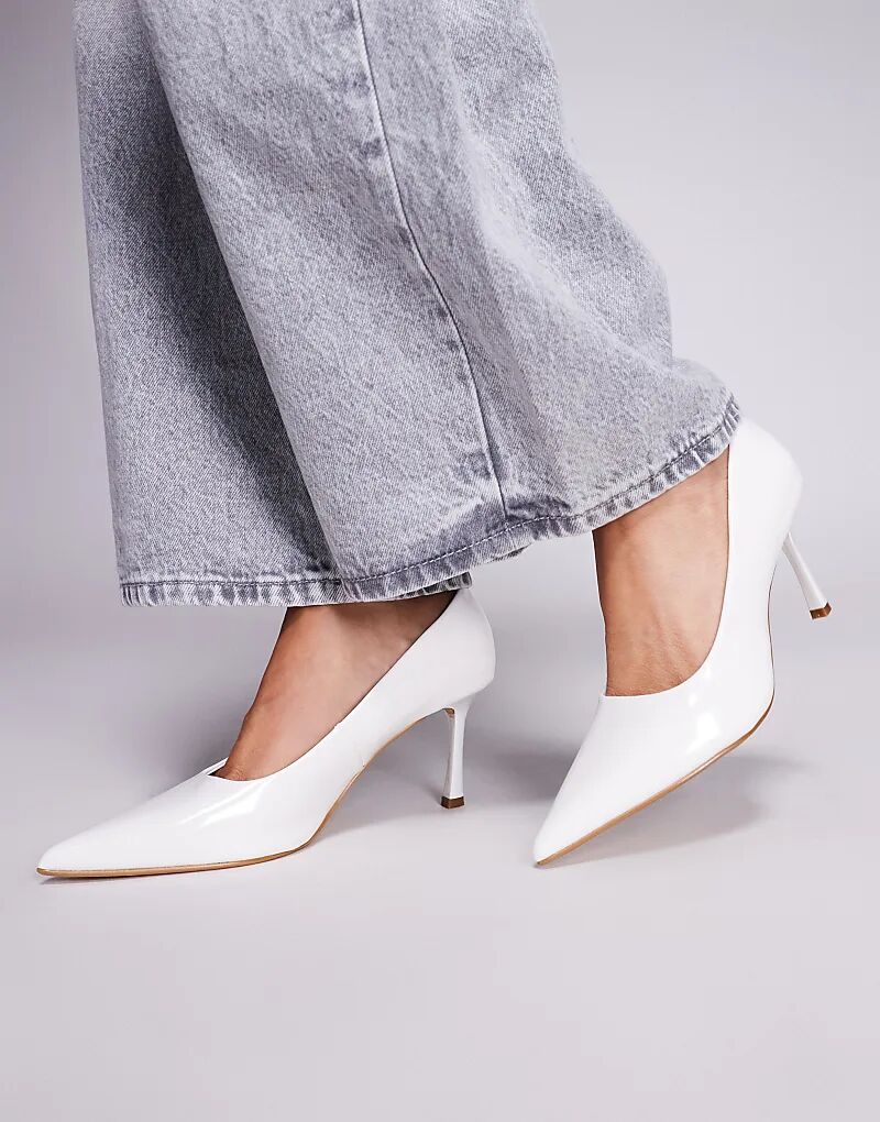 Туфли-лодочки SIMMI Shoes Luka на низком каблуке белого цвета