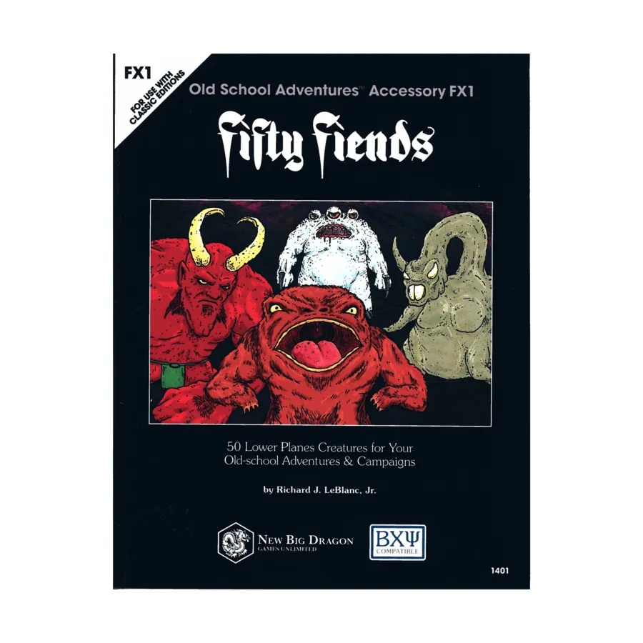 

Fifty Fiends, Old School Adventures, мягкая обложка