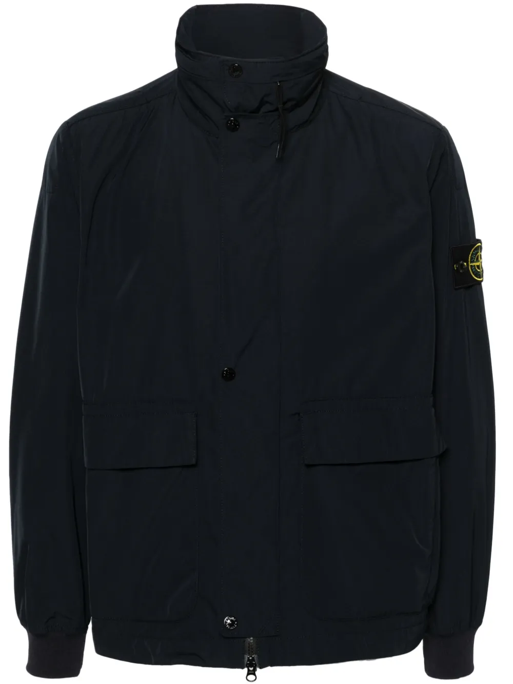 

Куртка с потайным капюшоном и нашивкой Compass Stone Island, синий