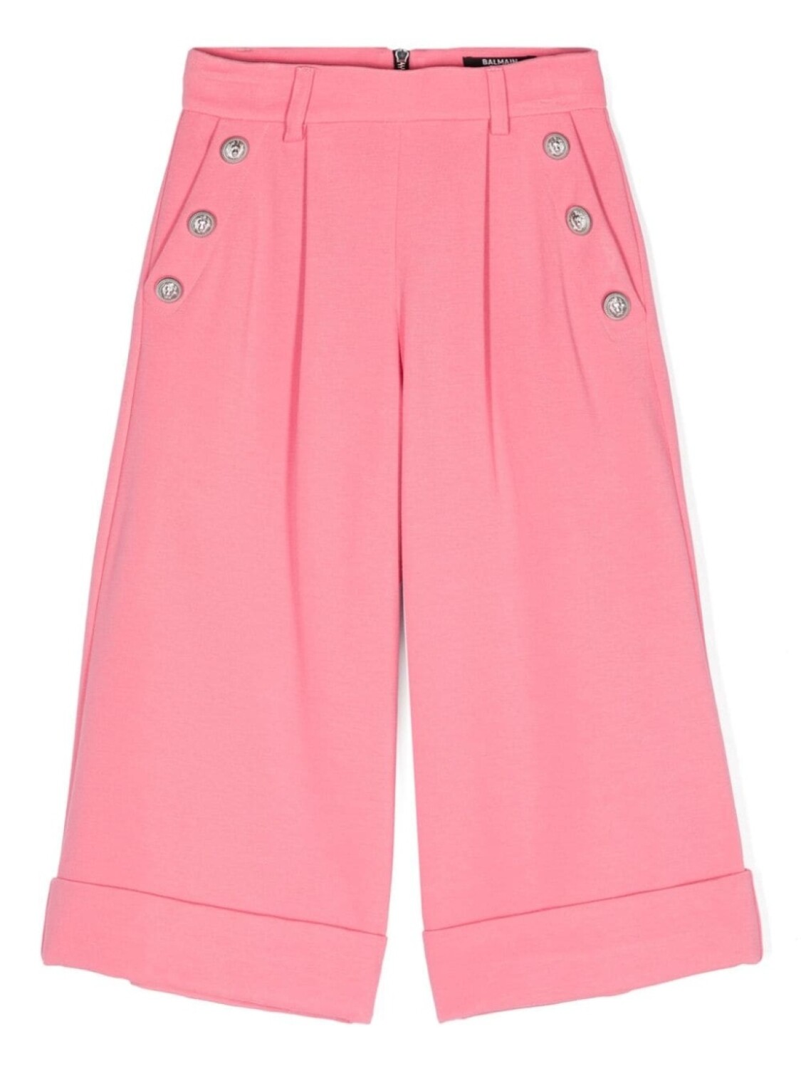 

Balmain Kids брюки широкого кроя со складками, розовый