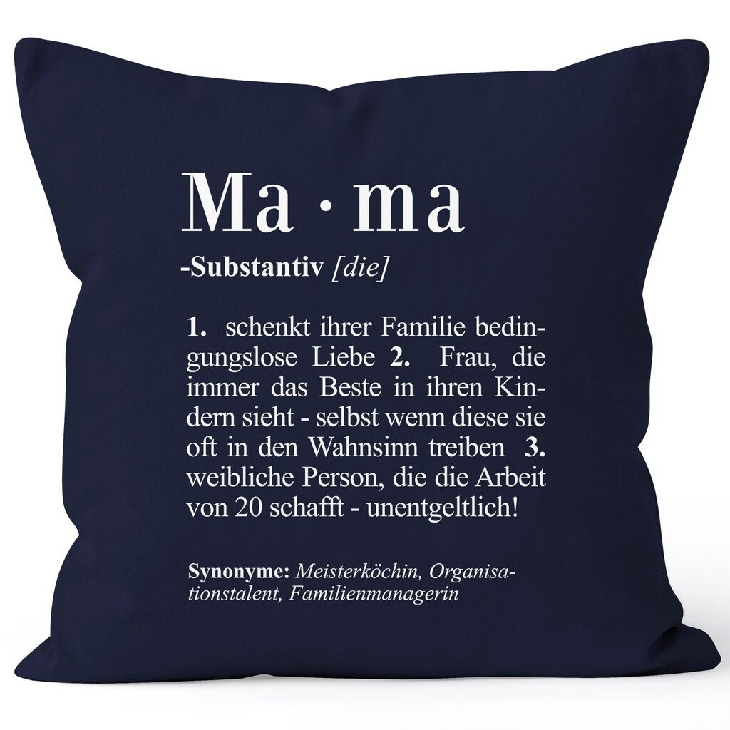 

Чехол на подушку Mama Definition Dictionary Чехол на подушку со словарем Duden, декоративная подушка из хлопка MoonWorks Mama темно-синего цвета, униразмер