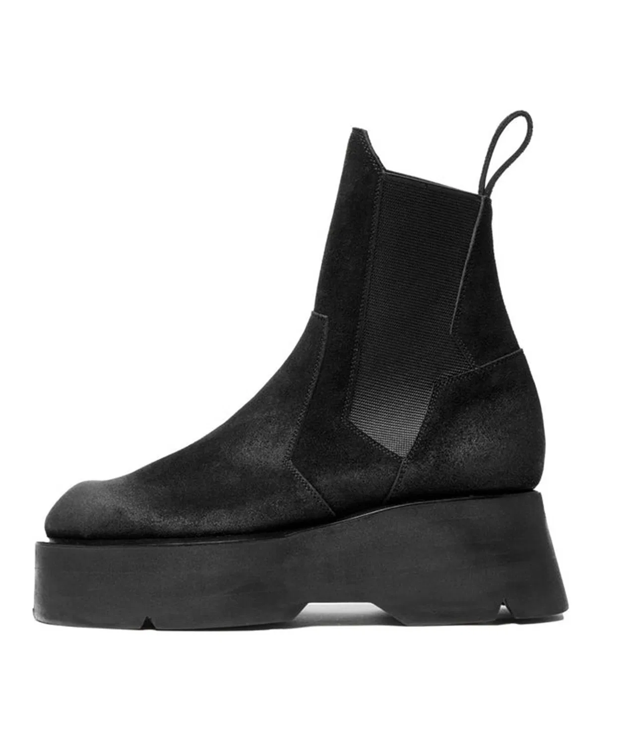 Ботинки JULIUS из велюра с платформой и подошвой Vibram, чёрные — фото 3