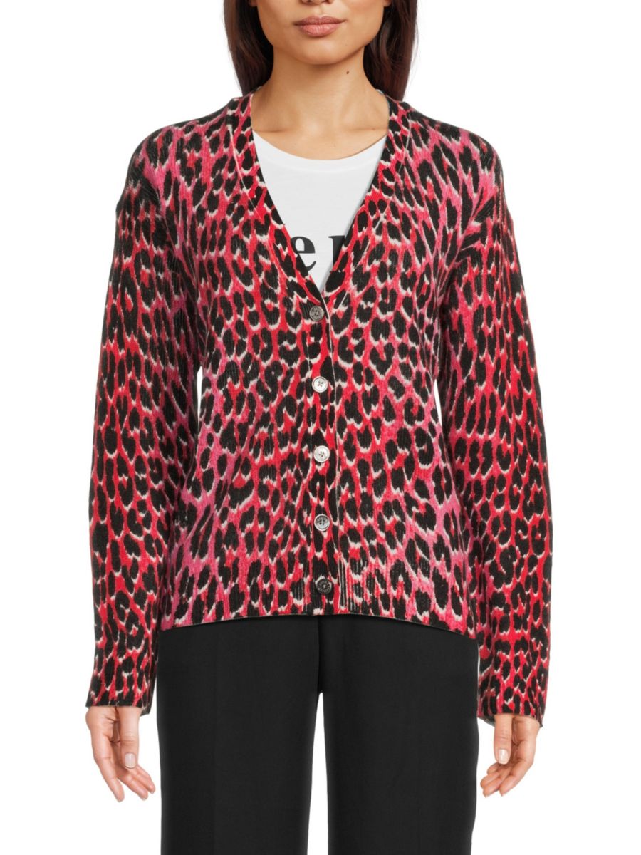

Кардиган с леопардовым принтом Mirka Zadig & Voltaire, цвет Red Multi