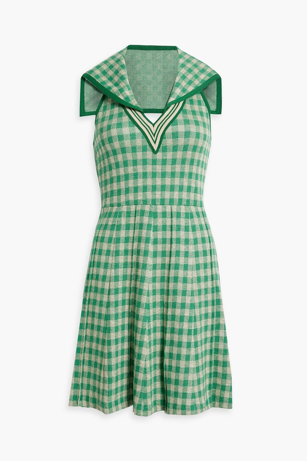 

Платье жаккардовой вязки в клетку Gingham ANNA SUI, зеленый