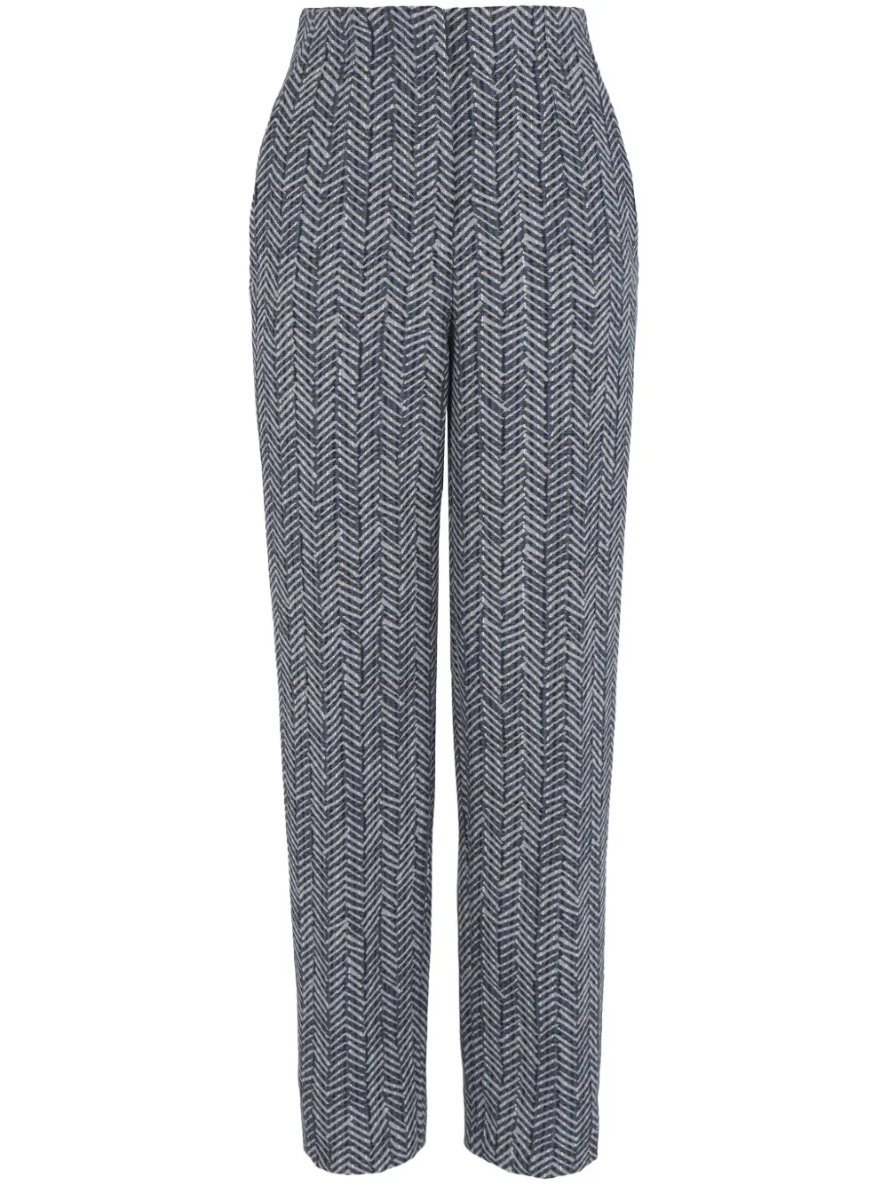 

Брюки с завышенной талией и узором шеврон GIORGIO ARMANI, синий