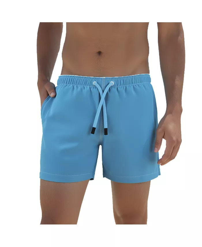 

Мужские ретро-шорты для плавания с внутренним швом 5", облегающий крой, без раздражения NoNetz, синий