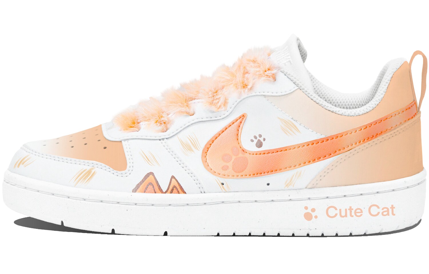 

Кроссовки Nike Court Borough Skateboarding Shoes Women's Low-top Orange/White, оранжевый/белый/голубой