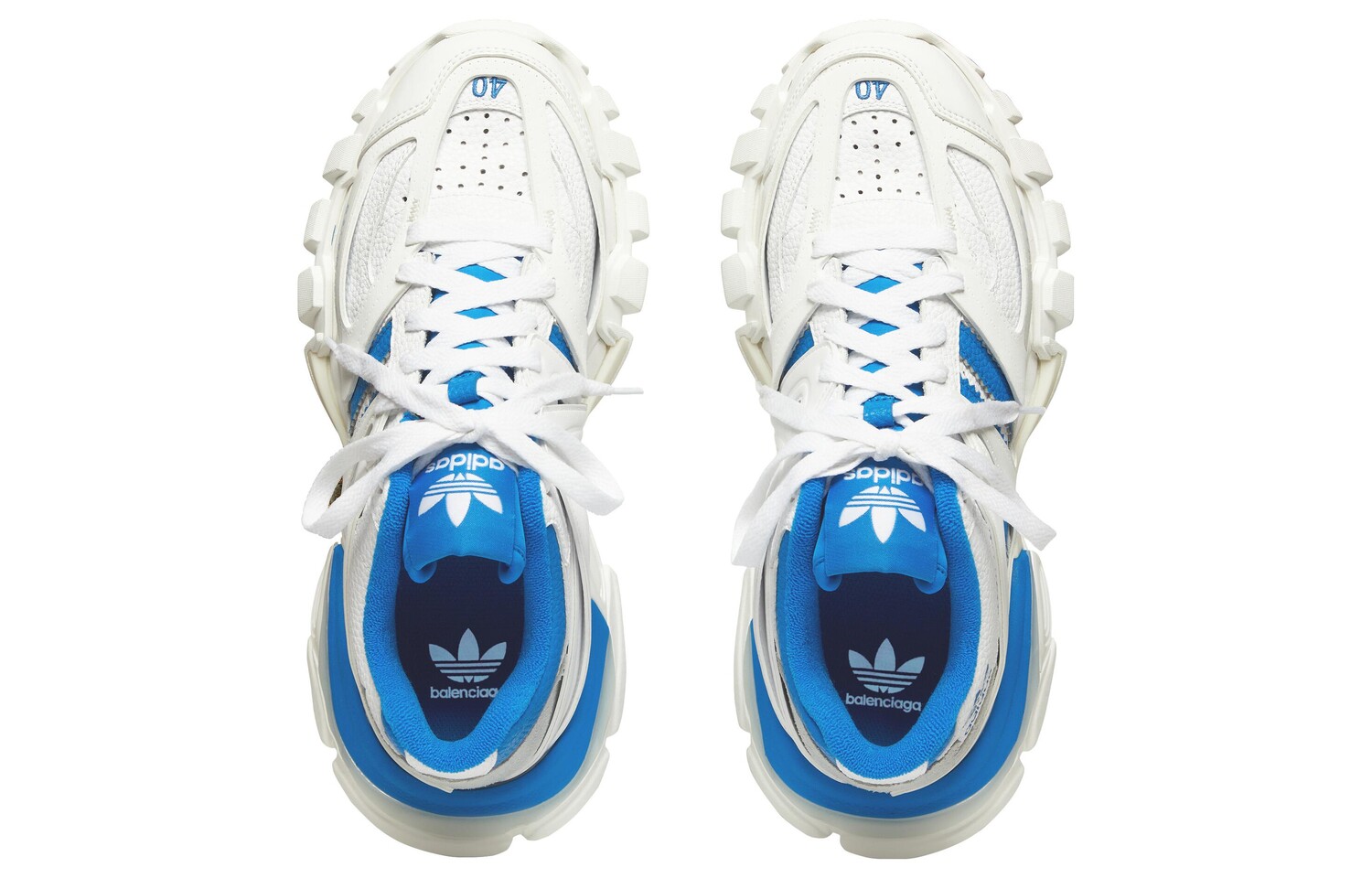 Кроссовки женские Adidas Originals X Track Forum Chunky с низким верхом, синий/белый Balenciaga — фото 2