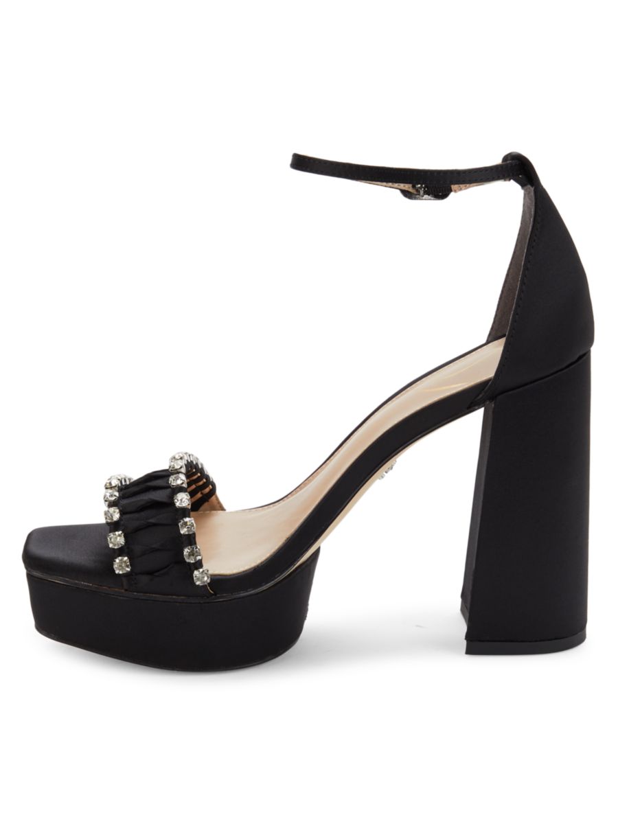 Атласные босоножки с декором Ninette Sam Edelman, черный — фото 4
